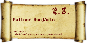 Möltner Benjámin névjegykártya